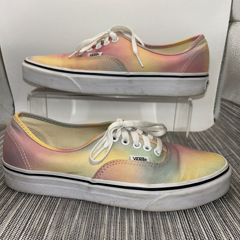 Vans Authentic Sunset Ombre Tie Dye Sneakers Mens 7.5 Womens 9 Multi Color